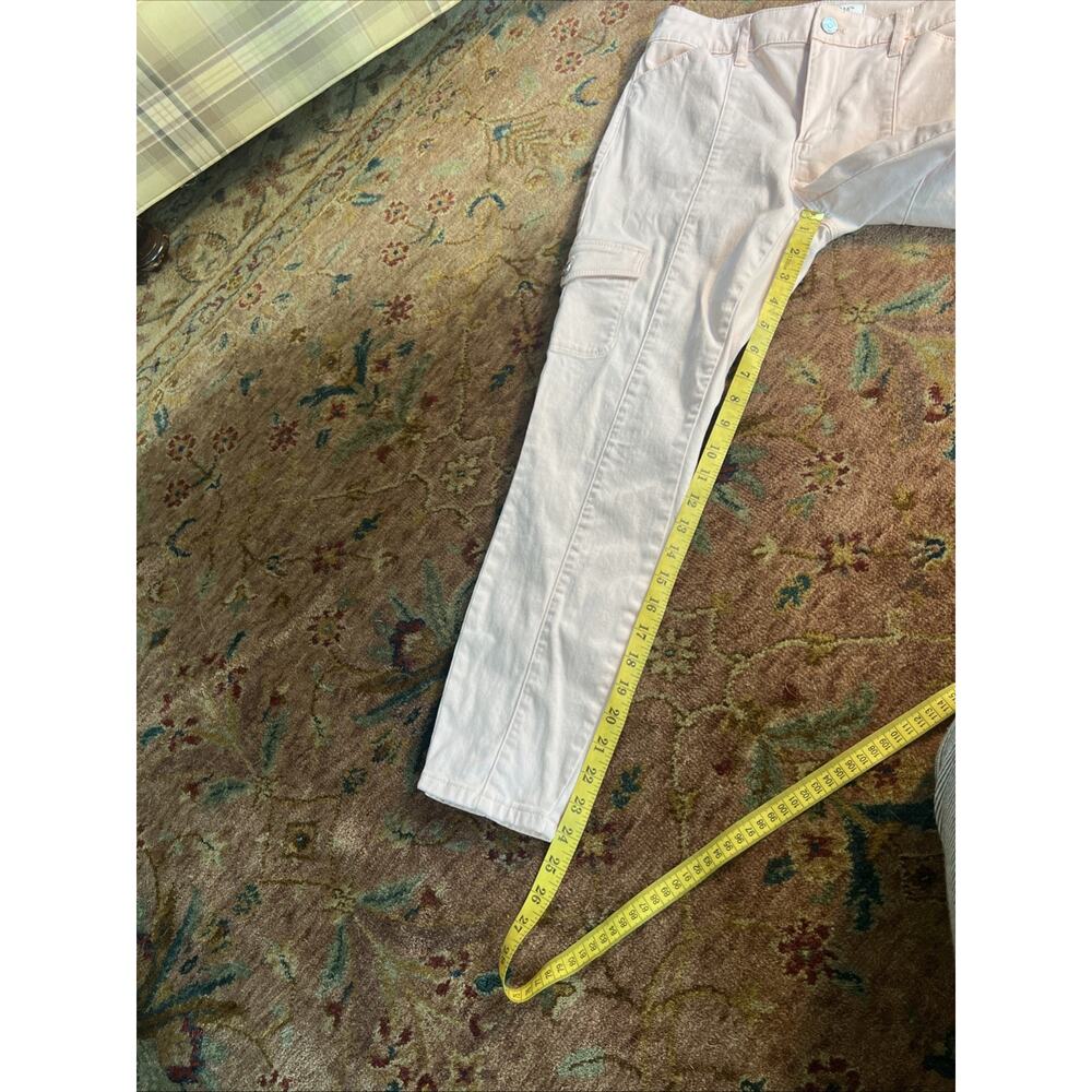 White House Black Market Blush Pink Mid Rise Skinny Cargo Pant Stretch Utility 6 - Picture 10 of 13